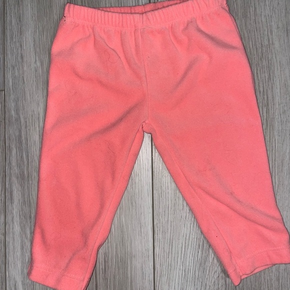 5/$15 Carter’s Coral Baby Fleece Bottoms - Picture 1 of 3